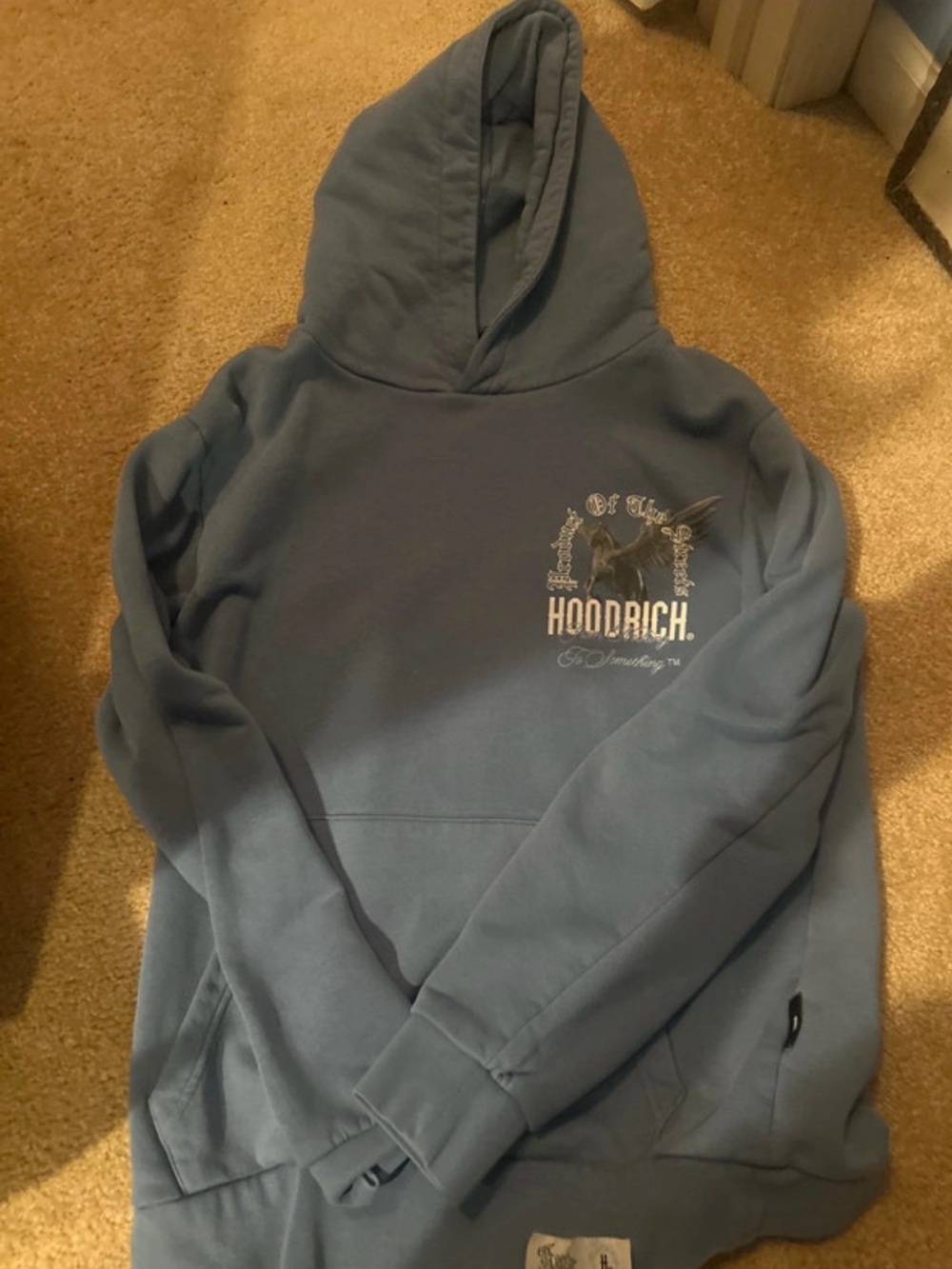 Hoodrich Men's Dusty Blue Logo Hoodie
